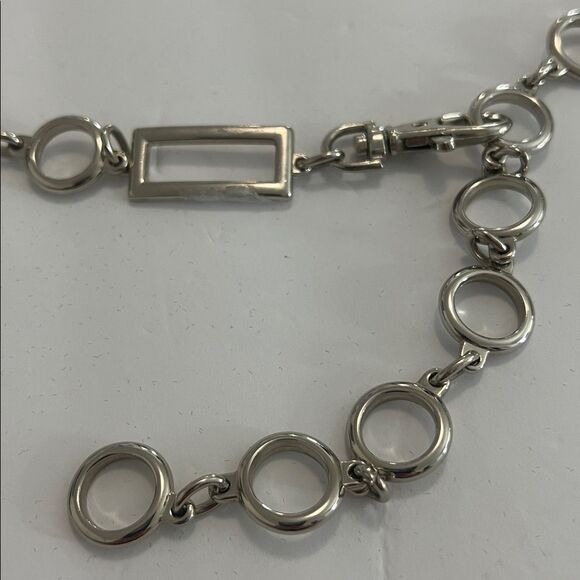 Chic Silver Rectangular Chain Belt